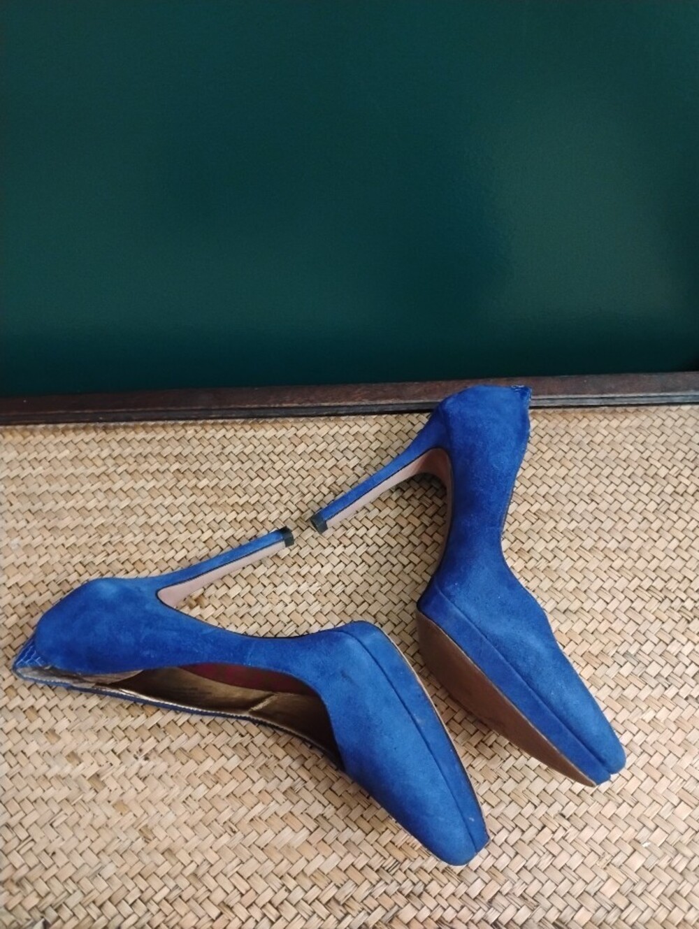 Sam Edelman Celia Mazarine Blue Suede Pumps Sz 10 - Picture 6 of 11